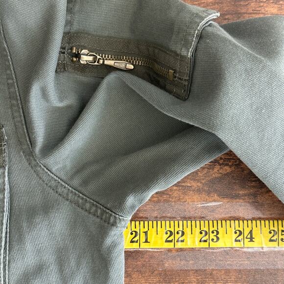 No Boundaries Long Utility Jacket Jr Large Coat Military Green Y2K Grunge EUC - Picture 3 of 9